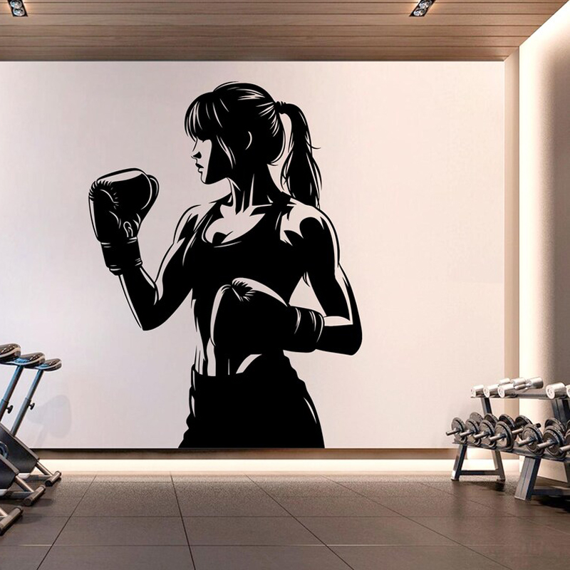 Boxing Girl Gym Wall Decal Gir - Crossfit G recension och pris