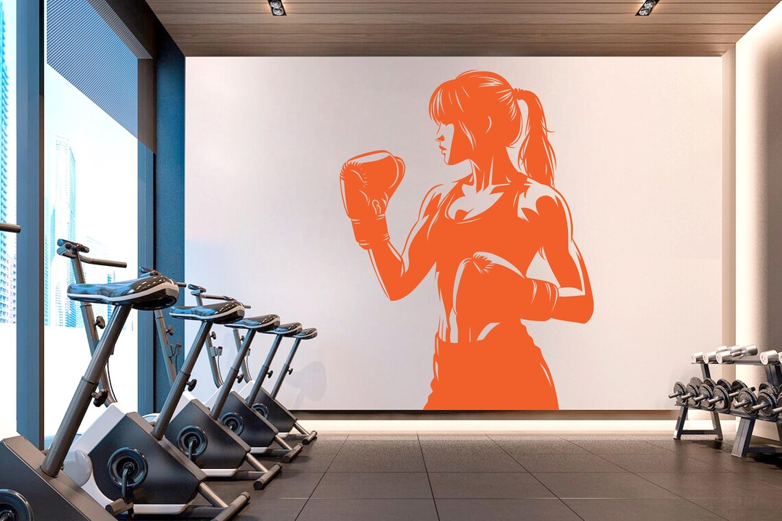 Boxing Girl Gym Wall Decal Gir - Crossfit G recension och pris