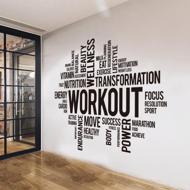 Gym Workout Word Cloud Wall St - Crossfit G recension och pris