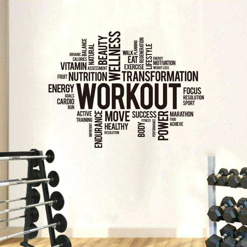 Gym Workout Word Cloud Wall St - Crossfit G recension och pris