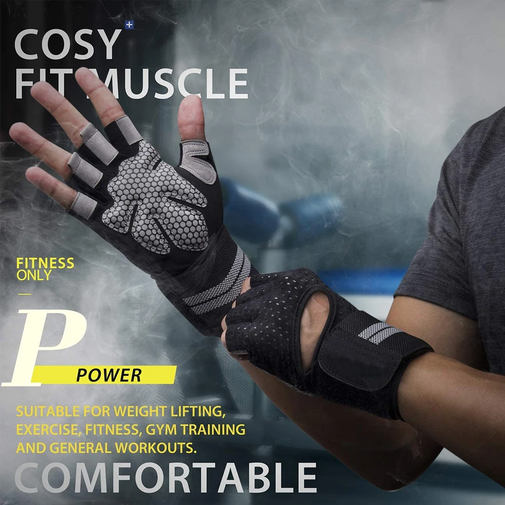 1Pair Half Finger Gym Fitness  - Crossfit G recension och pris