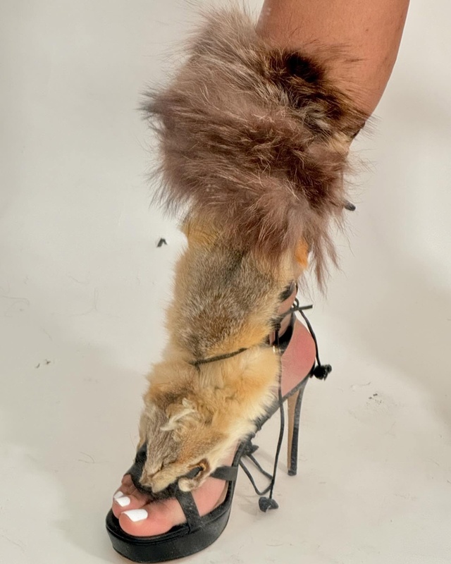 Fur Lace Up Hollow Out Sandal  - Crossfit Outfit recension och pris