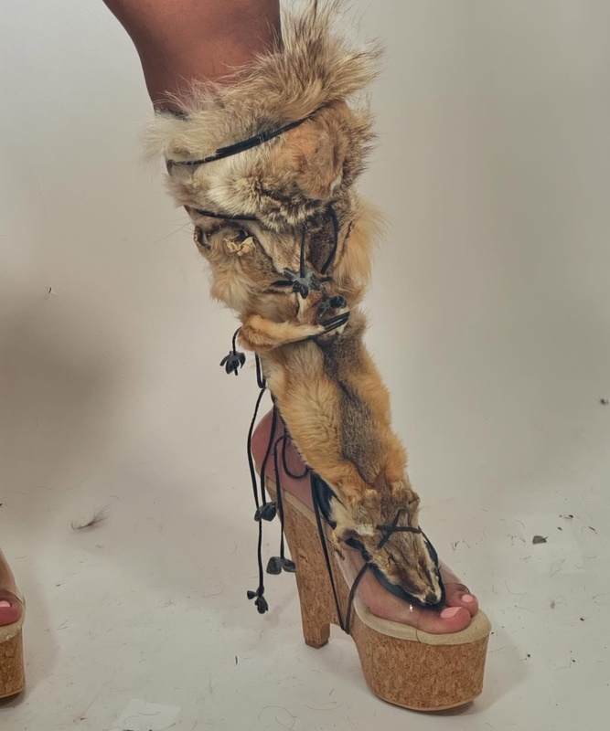 Fur Lace Up Hollow Out Sandal  - Crossfit Outfit recension och pris